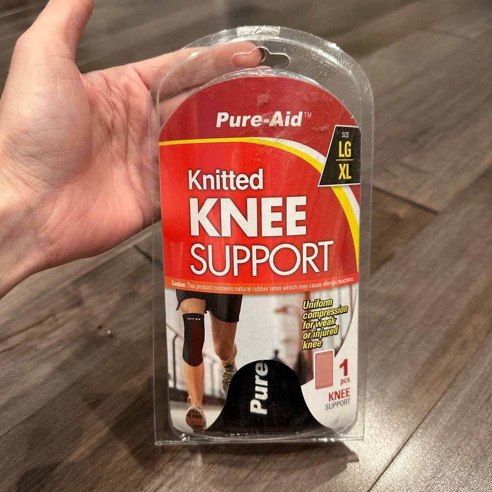 Pure-Aid‎ Knitted Knee Support Size LG/ XL NIB